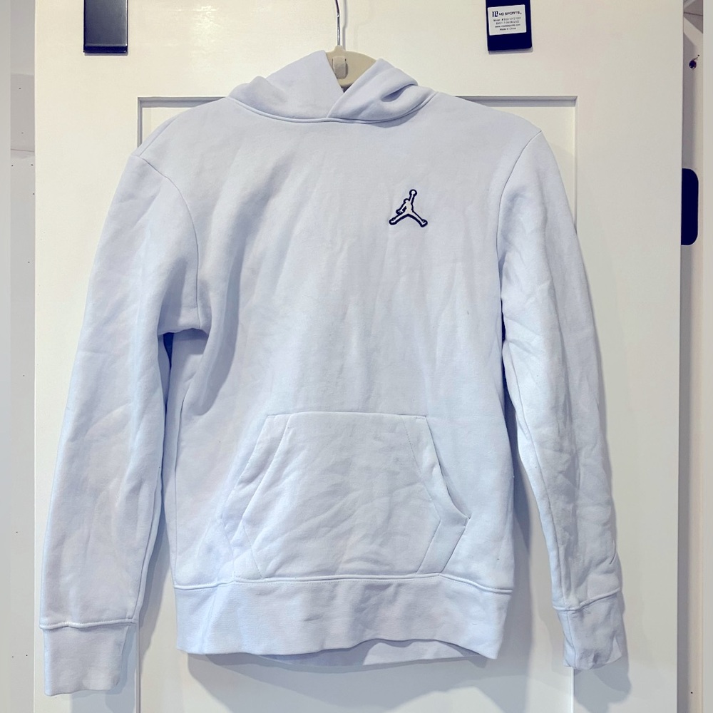 Jordan Nike Light Blue Hooded Sweatshirt Youth Girls Size Large